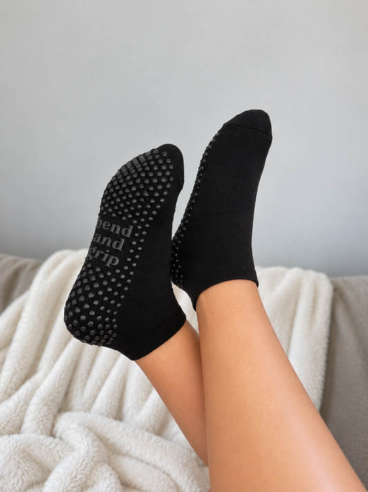 Low Cut Grip Socks - Liquorice