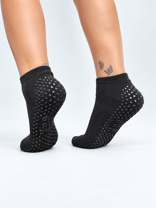 Low Cut Grip Socks - Liquorice