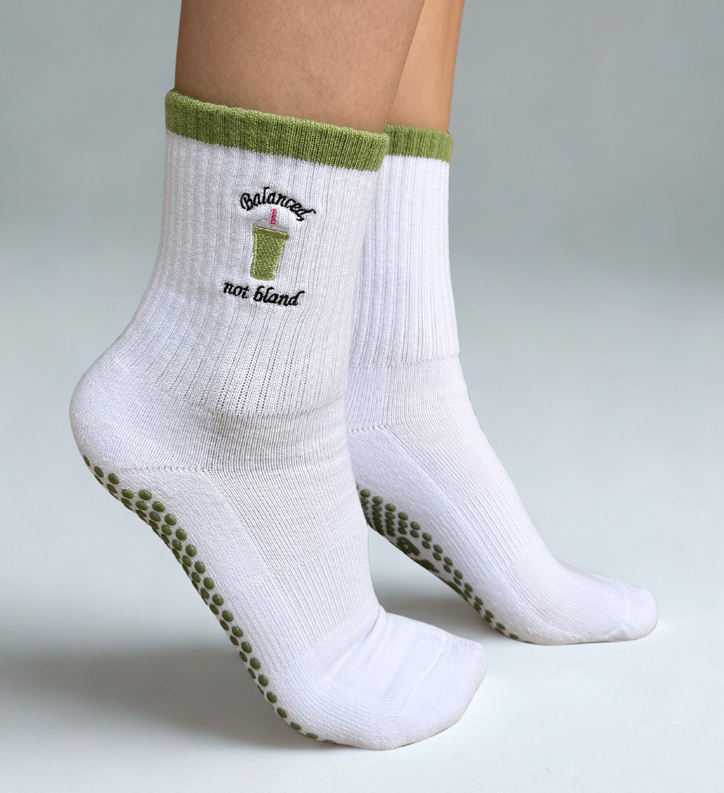 Matcha Grip Socks