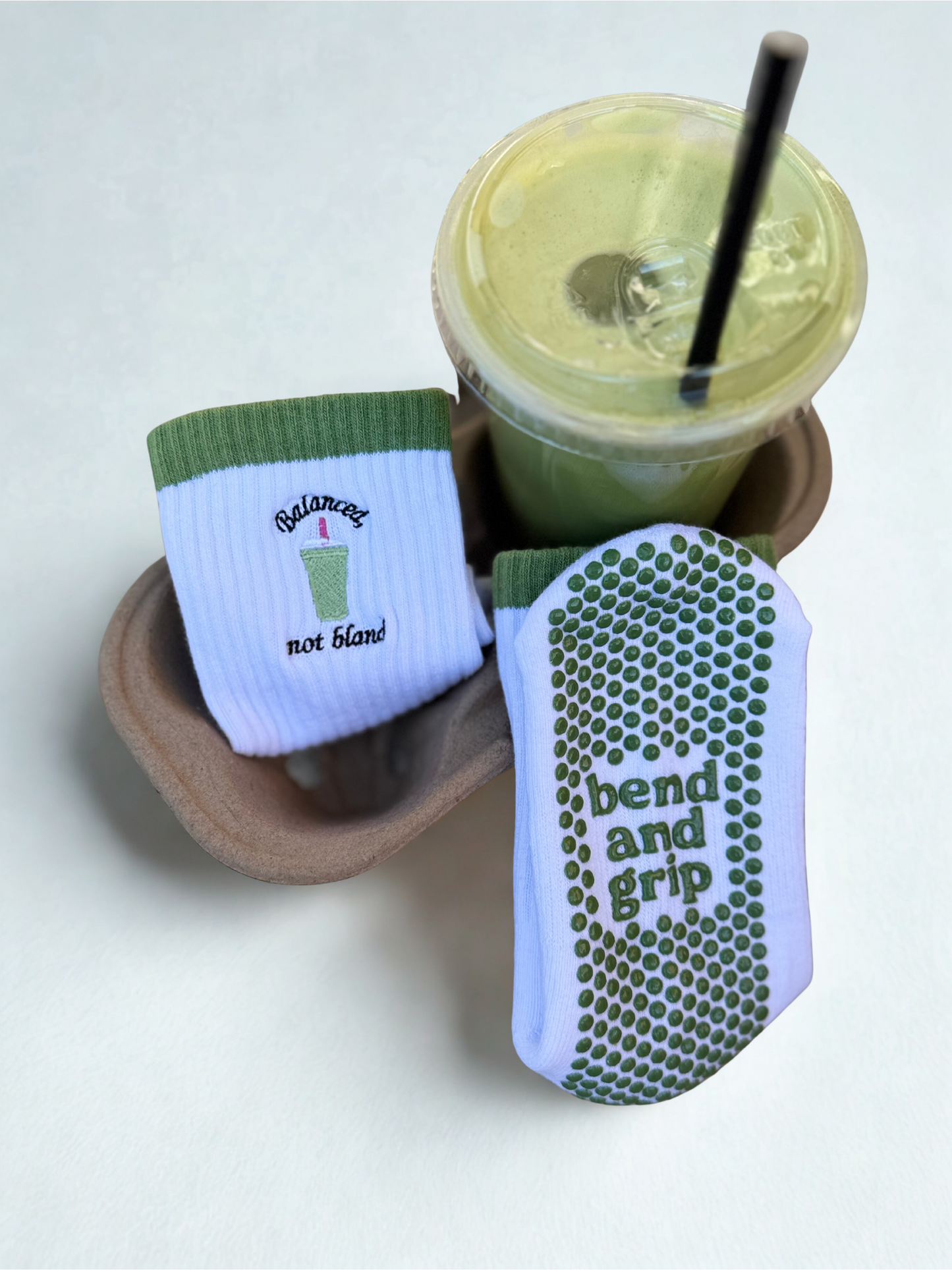 Matcha Grip Socks